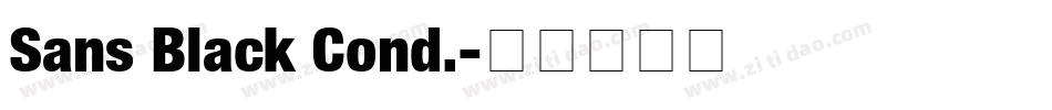 Sans Black Cond.字体转换